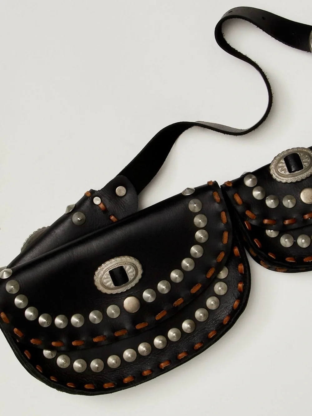 NWT Free People Lucky Stars Pocket Belt Bag-Black